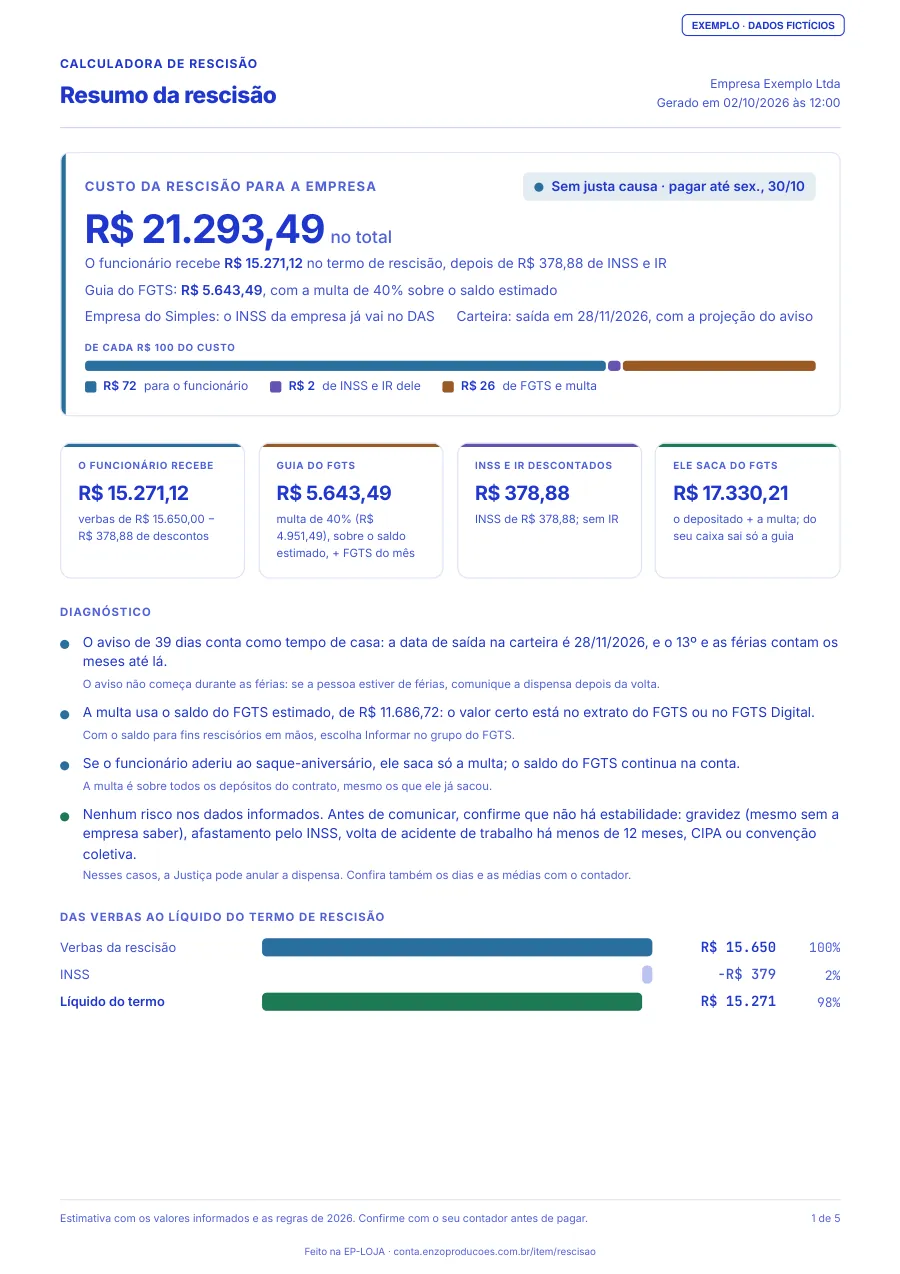 Página 1 do PDF de exemplo